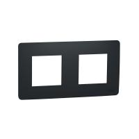Рамка 2-постовая Unica Studio Schneider Electric антрацит NU200454