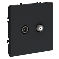 Розетка телевизионная оконечная TV+SAT Voltum S70 пластик графит Soft touch (VLS060407)