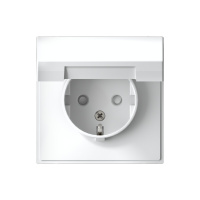 Розетка с заземлением со шторками с крышкой, 16А, IP20 Systeme Electric ArtGallery, БЕЛЫЙ GAL000146
