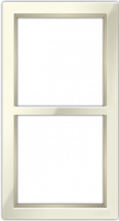 Двухпостовая рамка (2 поста) вертикальная CGSS цв. Бежевый PL-VP102-BGG