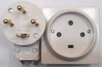 Вилка угловая 3К | З 32А 400V боковой ввод  |  розетка силовая 3К | З 32А 400A со шторками Legrand 55805 | 55815