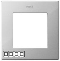 Рамка 4 местная алюминевая 2400640-033 Simon 24 Radiant