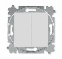 Проходной 2-клав. ABB Levit серый - белый 2CHH595245A6016