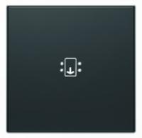 Карточный выключатель + подс. черный бархат ABB Sky Niessen 2CLA811400A1001|2CLA851400A1501