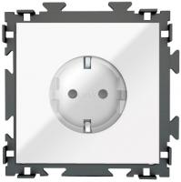 Розетка электрическая с заземлением 16 A CGSS цв. белый PL-W160A-WCG