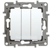 Выключатель 3-клав белый Etika 672213