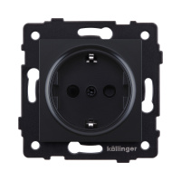 Розетка штепсельная SCHUKO 16A/250 В, черный матовый Kollinger REA-002BM для Aspekt, Eleganz, Reflex