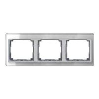 Рамка 3-пост горизонт. серебро Jung SL500 SL5830SI