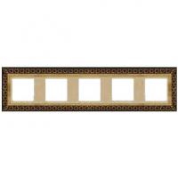Рамка 5-пост Светлая бронза Fede San Sebastian FD01225PB