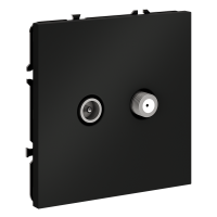 Розетка телевизионная оконечная TV+SAT Voltum S70 пластик черный Soft touch (VLS060408)