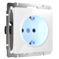 Розетка с подсветкой белая Werkel Встраиваемые механизмы белые W1171401