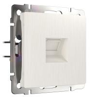 Телефонная розетка RJ-11 перламутровый рифленый Werkel Встраиваемые механизмы перламутровый рифленый W1182013