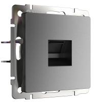 Розетка Ethernet RJ-45 графит матовый Werkel Встраиваемые механизмы графит матовый W1181064