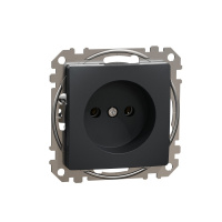 Розетка без заземления 16А Schneider Electric Sedna Design, антрацит SDD114035