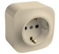 Розетка с заземлением без шторок цвет слоновая кость 782241 Legrand Quteo