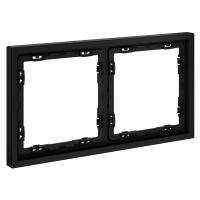 Рамка пластиковая на 2 поста Voltum S70 пластик черный Soft touch (VLS100208)