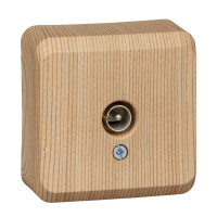 Розетка телевизионная открытой установки Systeme Electric Etude, сосна TVA-002D