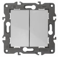 Выключатель 2-клав белый ЭРА Элеганс 14-1104-01