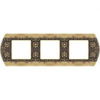 Рамка 3-пост Светлая бронза Fede san remo FD01423PB