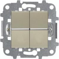 Выключатель 2-клав. шампань ABB Zenit 2CLA210100N1901x2|2CLA227190N1001