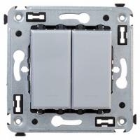 Выключатель 2-клав. сталь DKC Avanti 4404104