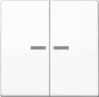 Выключатель двухклавишный с подсветкой Jung AS 500 505U5+AS591-5KO5WW