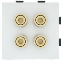 Розетка аудио Hi- End CGSS цв. белый PL-W201A-WCG