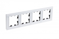 Рамка 4-постовая Systeme Electric AtlasDesign Nature, стекло БЕЛЫЙ ATN320104