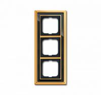 3 постовая рамка латунь полированная белая роспись ABB Династия 2CKA001754A4567