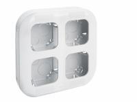 Рамка накладная 4 постовая цвет белый 782294 Legrand Quteo