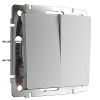 Перекрестный переключатель двухклавишный серебряный Werkel Встраиваемые механизмы серебряные W1123008