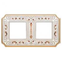 Рамка 2-пост Светлое золото - Белая патина Fede Palace FD01352OPCL
