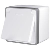 Розетка влагозащ. с зазем. с защит. крышкой и шторками Gallant белая Werkel Накладные механизмы Gallant белые W5071201