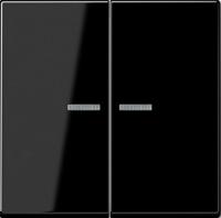 Выключатель двухклавишный с подсветкой Jung 505U5+A595KO5SW