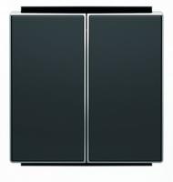 Выключатель 2-клав. черный бархат ABB Sky Niessen 2CLA811100A1001|2CLA851100A1501