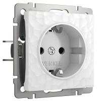 Розетка с заземлением белый Werkel Встраиваемые механизмы Hammer белые W1271001