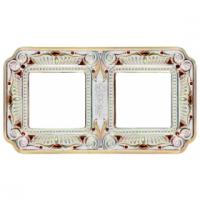 Рамка 2-пост Светлое золото - Белая патина Fede Palace FD01362OPCL