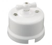 Выключатель 1-клав проходной 10А 250В Bironi Белый B1-201-01