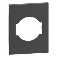 KG03M3 Bticino Living Now накладка плоской розетки 3 модульная (итальянский стнадарт) черная