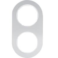 Рамка двойная алюминий (мех. белый) 10122074 Berker