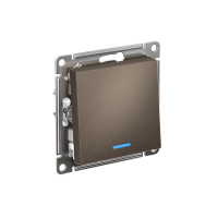 Выключатель 1-клавишный Systeme Electric AtlasDesign с подсветкой, сх.6а, 10АХ, мех., быстрозажим. клем., МОККО ATN000663S