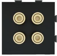 Розетка аудио Hi- End CGSS цв. Черный PL-W201A-BCM