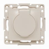 Розетка с крышкой и шторками белая EKF EYR16-028-10-44
