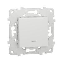 Переключатель 1-клавишный с подсветкой схема 6а Unica NEW Schneider Electric белый NU520318N