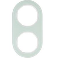 Рамка двойная белое стекло 10122009 Berker