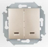 Выключатель 2 клавишный с подсветкой Simon 15 1591392-034