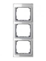 Рамка 3-пост вертикал. серебро Jung SL500 SL583SI