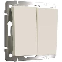 Выключатель двухклавишный с самовозвратом айвори матовый Werkel Встраиваемые механизмы айвори матовые W1122462