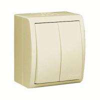 Выключатель 2 клавишный Simon 15 Aqua 1594398-031