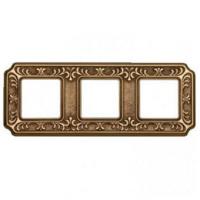 Рамка 3-пост Светлое золото Fede Siena FD01353OB